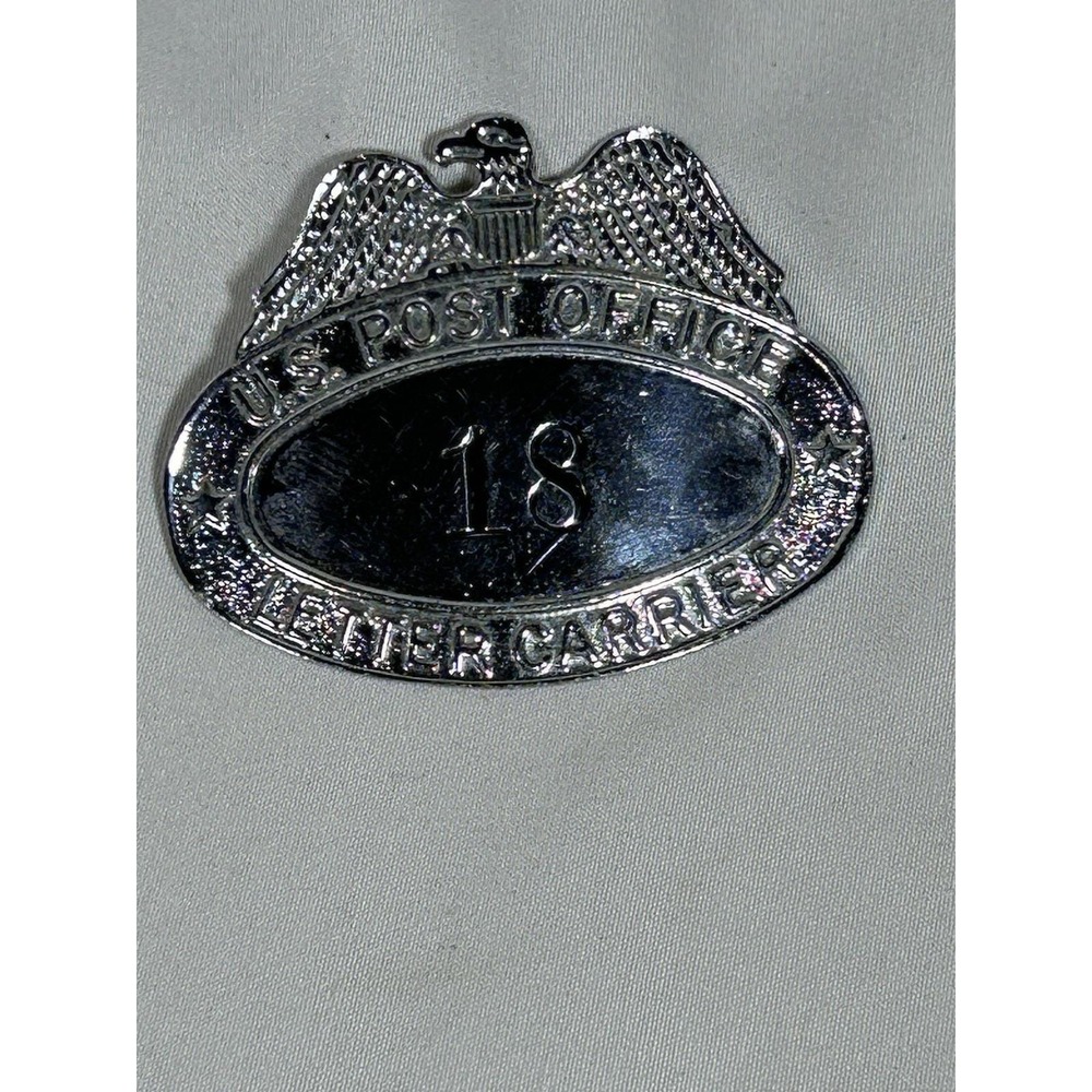 Vintage Letter Carrier Post Office Hat Badge Eagle Sheild #18 Collectible PO